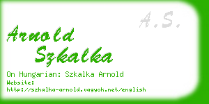 arnold szkalka business card